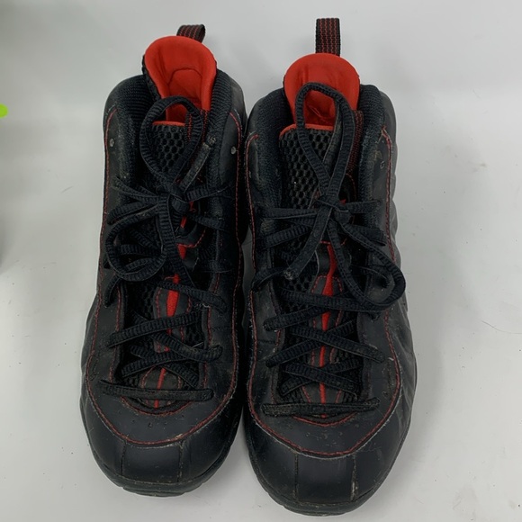 Nike Little Posite One Foamposite Bred Black Red DV3774-001 Youth Size 1.5 - Picture 3 of 10